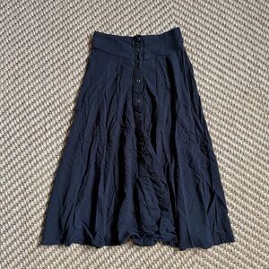 Urban Outfitters Ecote Black Button-Down Midi Skirt Size XS Whimsigoth Neutral